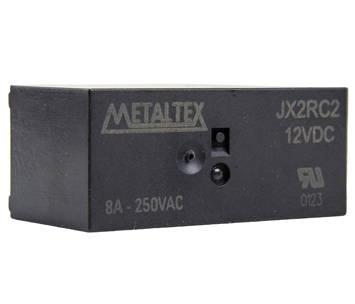 Relé Miniatura de Potência 2 REV - Bobina de 12VCC - Capacidade de 8A - Terminais para PCI