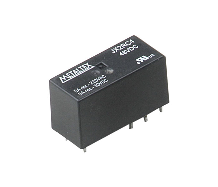 Relé Miniatura de Potência 2 REV - Bobina de 48VCC - Capacidade de 5A - Terminais para PCI