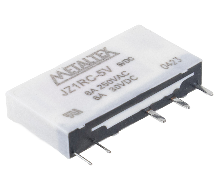 Relé Miniatura de Potência 1 REV - Bobina de 5VCC - Capacidade de 6A