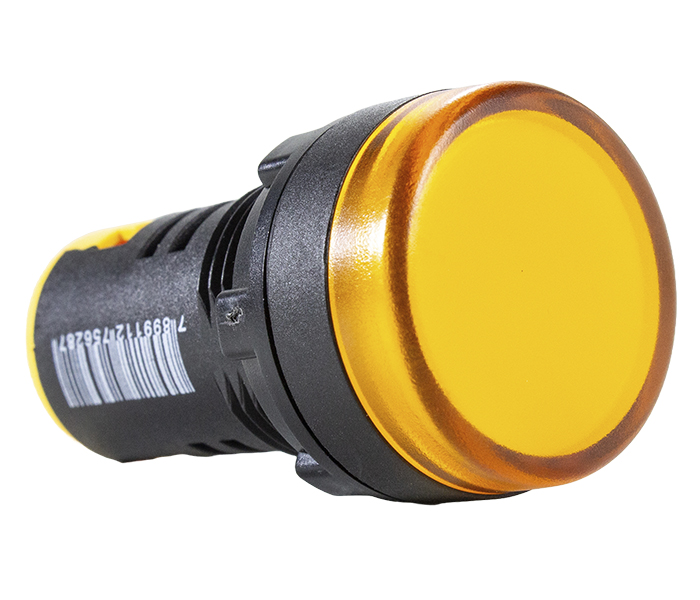 Sinalizador Redondo LED 22mm - 220VCA - Amarelo