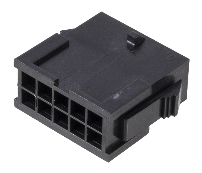 Conector Modular Subminiatura - Plugue - Macho - 10 Vias - Passo 3,00mm 
