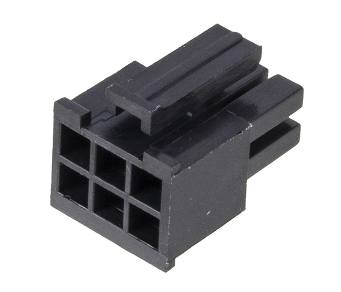 Conector Modular Subminiatura - Receptáculo - Fêmea - 6 Vias - Passo 3,00mm 
