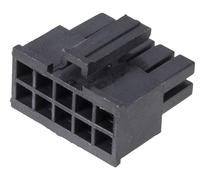 Conector Modular Subminiatura - Receptáculo - Fêmea - 10 Vias - Passo 3,00mm 