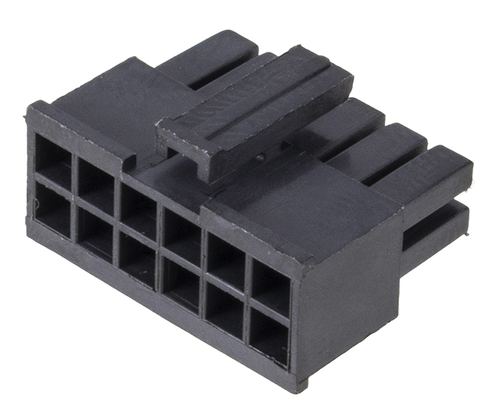 Conector Modular Subminiatura - Receptáculo - Fêmea - 12 Vias - Passo 3,00mm 