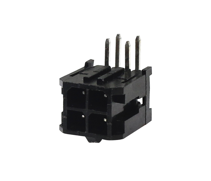Conector Modular Subminiatura - Macho - 4 Vias - 90 Graus Liso - Passo 3,00mm 