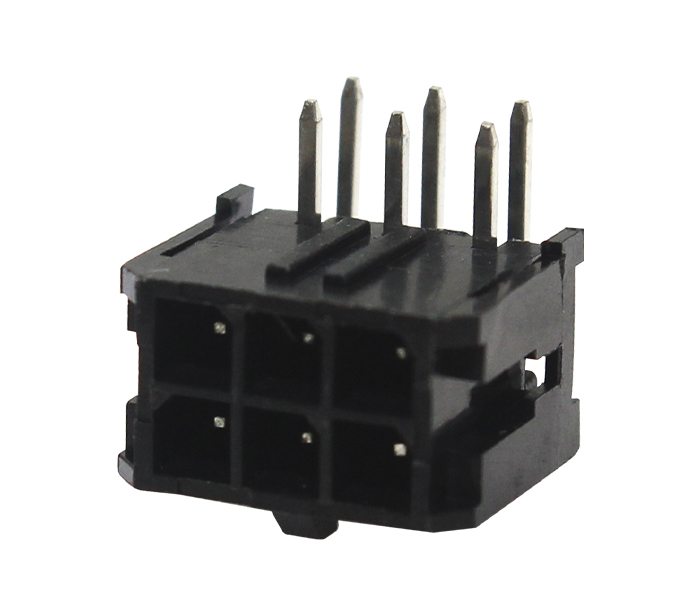 Conector Modular Subminiatura - Macho - 6 Vias - 90 Graus Liso - Passo 3,00mm 