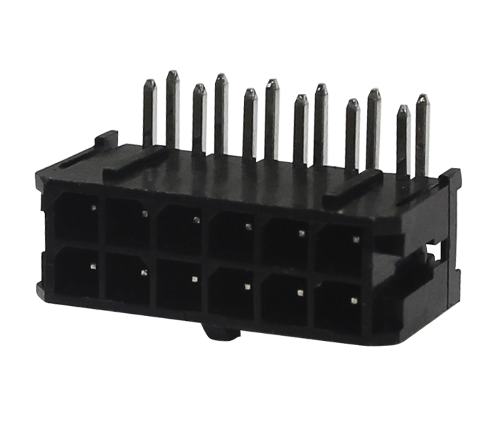 Conector Modular Subminiatura - Macho - 12 Vias - 90 Graus Liso - Passo 3,00mm 