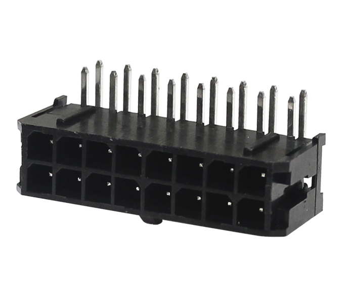 Conector Modular Subminiatura - Macho - 16 Vias - 90 Graus Liso - Passo 3,00mm 