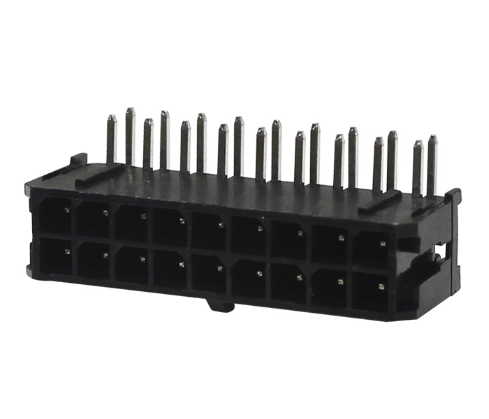 Conector Modular Subminiatura - Macho - 18 Vias - 90 Graus Liso - Passo 3,00mm 