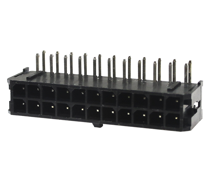 Conector Modular Subminiatura - Macho - 22 Vias - 90 Graus Liso - Passo 3,00mm 