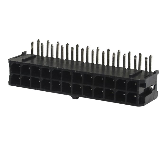 Conector Modular Subminiatura - Macho - 24 Vias - 90 Graus Liso - Passo 3,00mm 