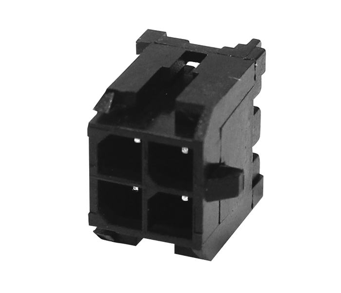 Conector Modular Subminiatura - Macho - 4 Vias - 180 Graus com Travas - Passo 3,00mm 