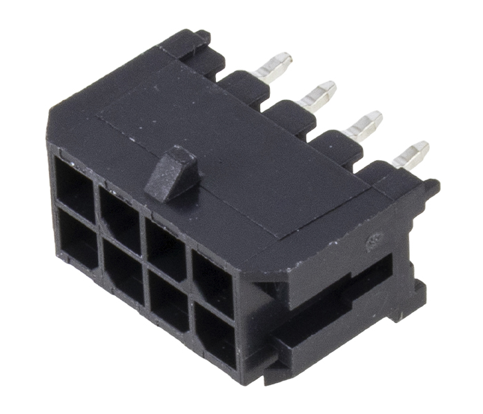 Conector Modular Subminiatura - Macho - 8 Vias - 180 Graus com Travas - Passo 3,00mm 