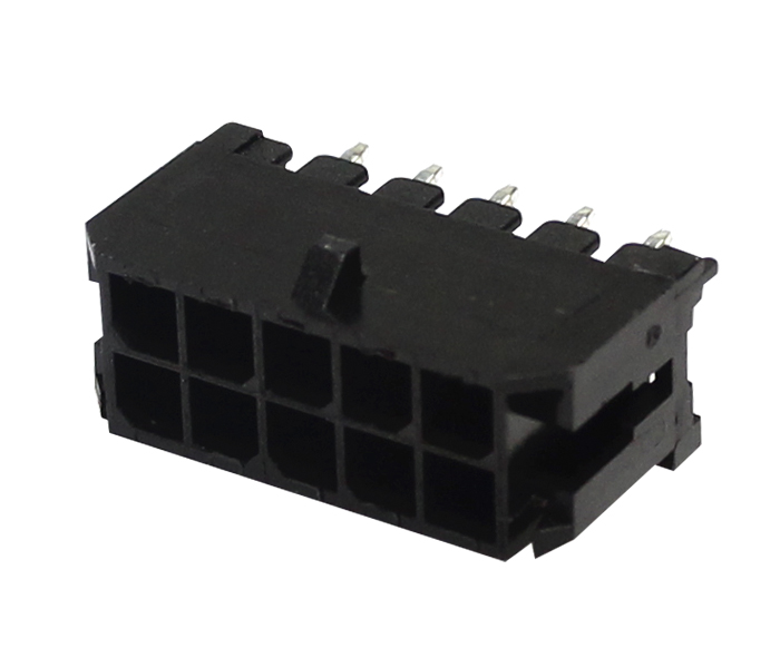 Conector Modular Subminiatura - Macho - 10 Vias - 180 Graus com Travas - Passo 3,00mm 