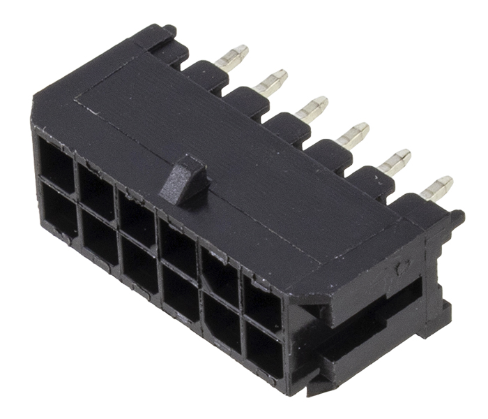 Conector Modular Subminiatura - Macho - 12 Vias - 180 Graus com Travas - Passo 3,00mm 