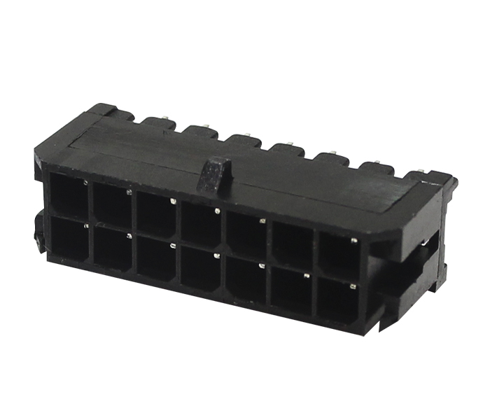 Conector Modular Subminiatura - Macho - 14 Vias - 180 Graus com Travas - Passo 3,00mm 