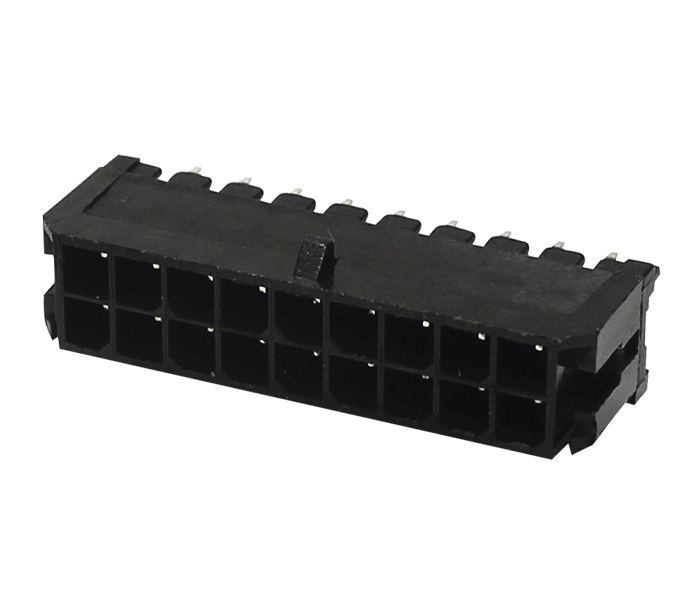 Conector Modular Subminiatura - Macho - 18 Vias - 180 Graus com Travas - Passo 3,00mm 