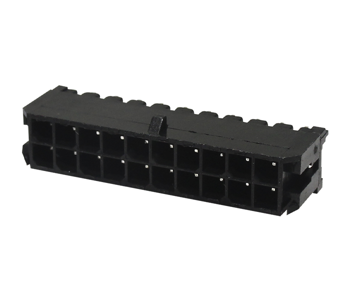 Conector Modular Subminiatura - Macho - 20 Vias - 180 Graus com Travas - Passo 3,00mm 