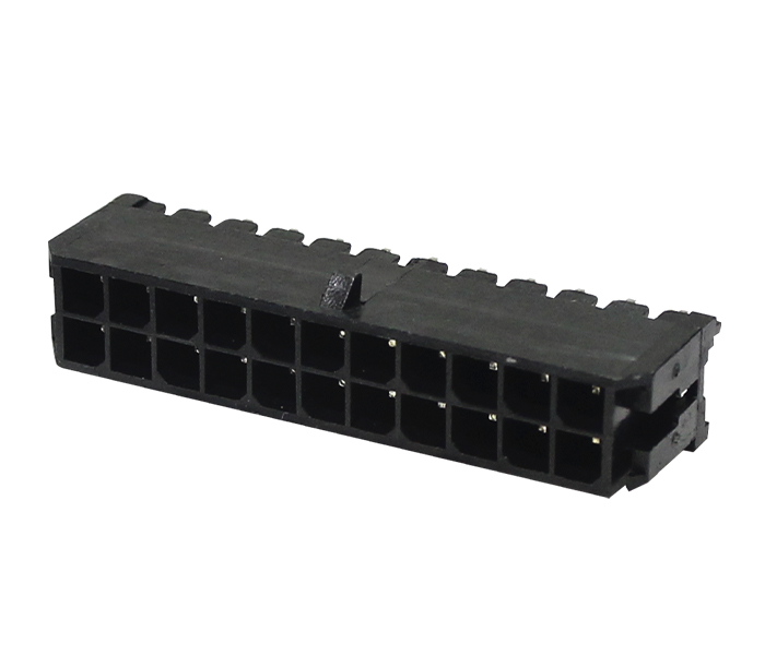 Conector Modular Subminiatura - Macho - 22 Vias - 180 Graus com Travas - Passo 3,00mm 