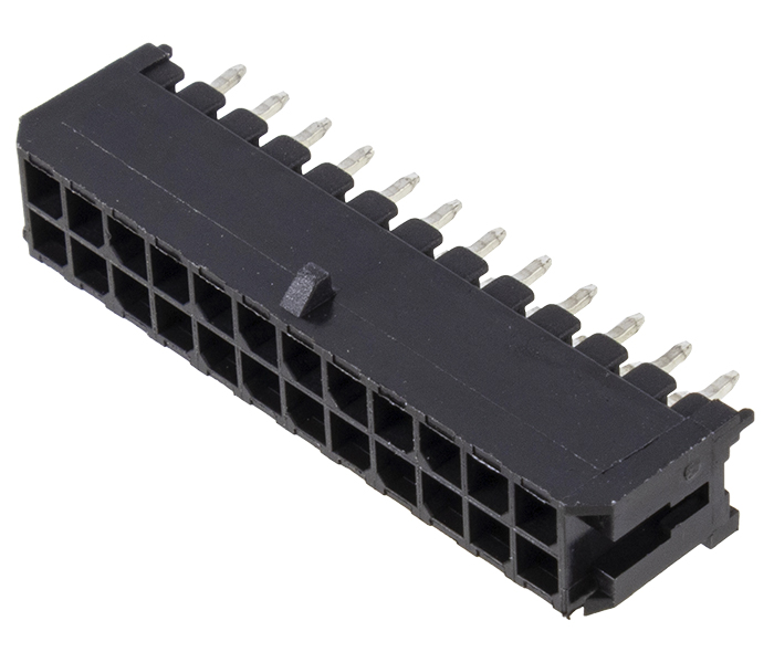 Conector Modular Subminiatura - Macho - 4 Vias - 180 Graus com Travas - Passo 3,00mm 