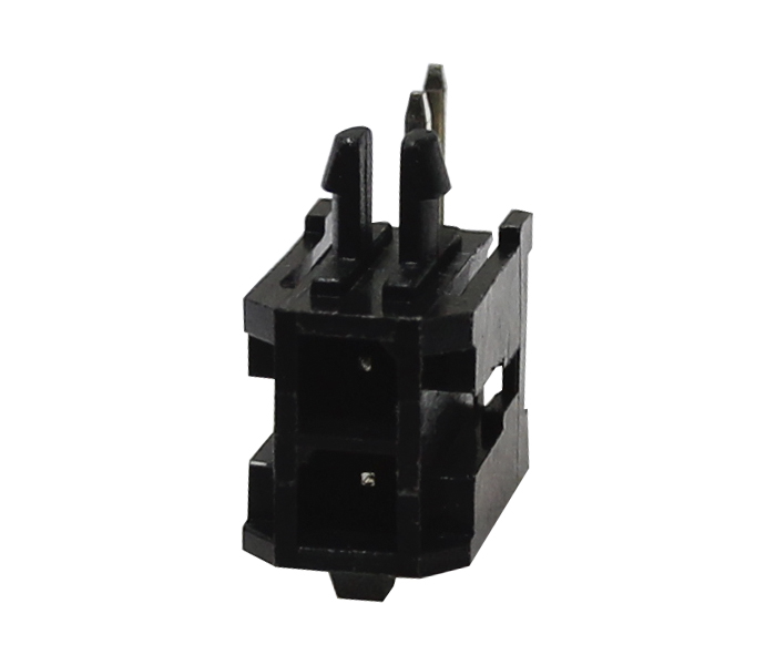 Conector Modular Subminiatura - Macho - 2 Vias - 90 Graus com Travas - Passo 3,00mm 