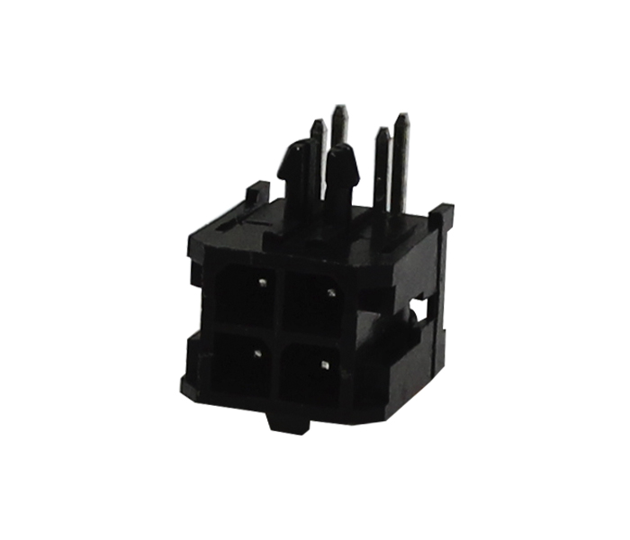 Conector Modular Subminiatura - Macho - 4 Vias - 90 Graus com Travas - Passo 3,00mm 