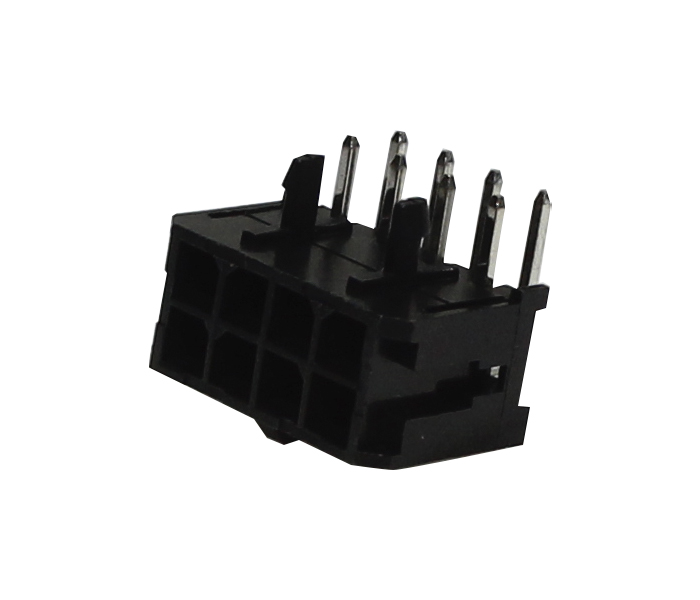 Conector Modular Subminiatura - Macho - 8 Vias - 90 Graus com Travas - Passo 3,00mm 