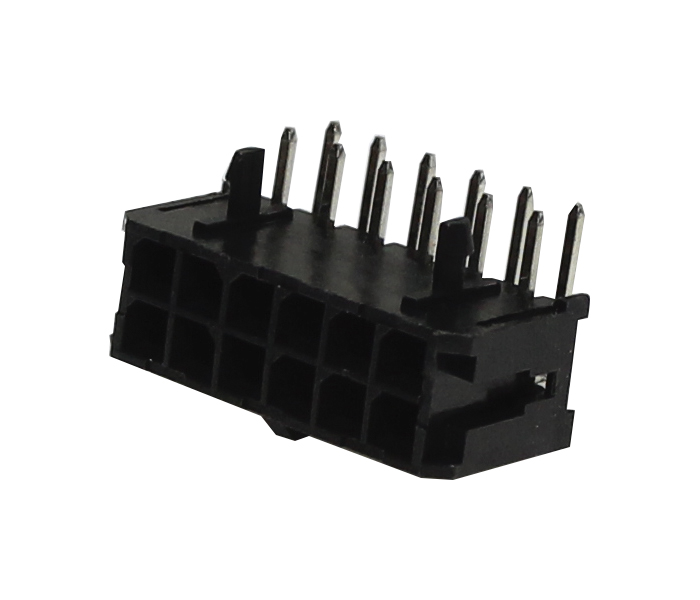 Conector Modular Subminiatura - Macho - 12 Vias - 90 Graus com Travas - Passo 3,00mm 