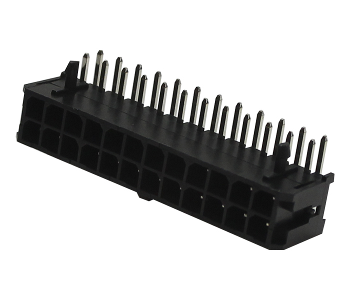Conector Modular Subminiatura - Macho - 4 Vias - 90 Graus com Travas - Passo 3,00mm 