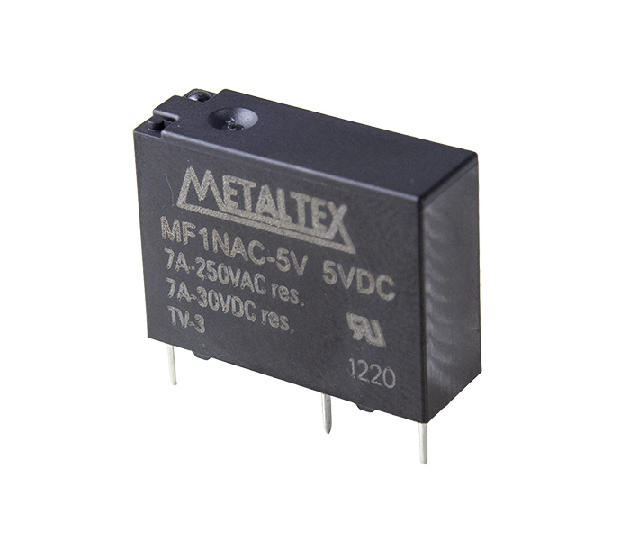 Relé Miniatura de Potência 1NA - Bobina de 5VCC - Capacidade de 7A - Terminais para PCI