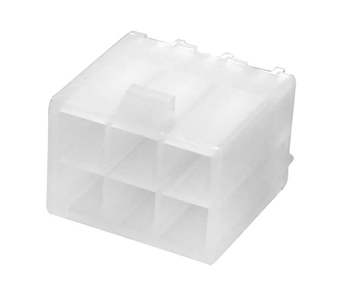 Conector Modular Miniatura - Macho - 6 Vias - 180 Graus - Passo 4,20mm 