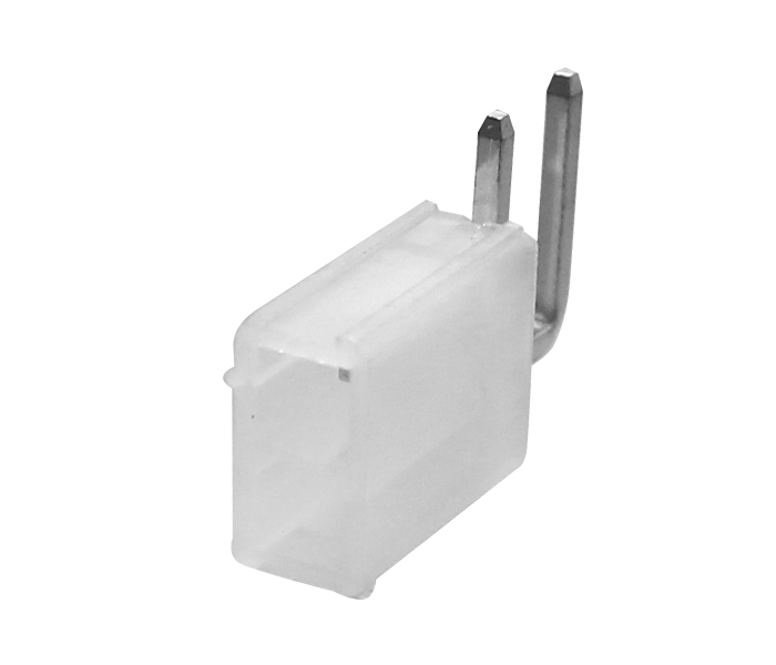 Conector Modular Miniatura - Macho - 2 Vias - 90 Graus Liso - Passo 4,20mm 