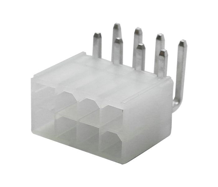 Conector Modular Miniatura - Macho - 8 Vias - 90 Graus Liso - Passo 4,20mm 