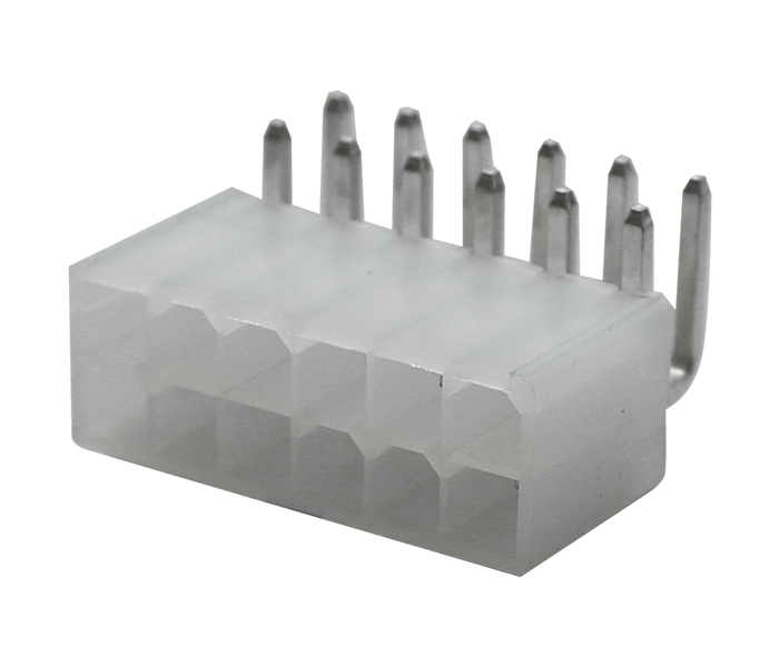 Conector Modular Miniatura - Macho - 12 Vias - 90 Graus Liso - Passo 4,20mm 