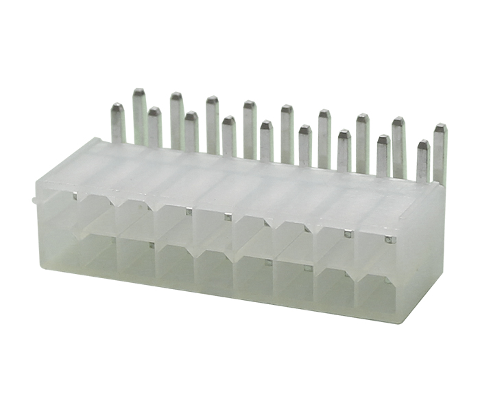 Conector Modular Miniatura - Macho - 18 Vias - 90 Graus Liso - Passo 4,20mm 