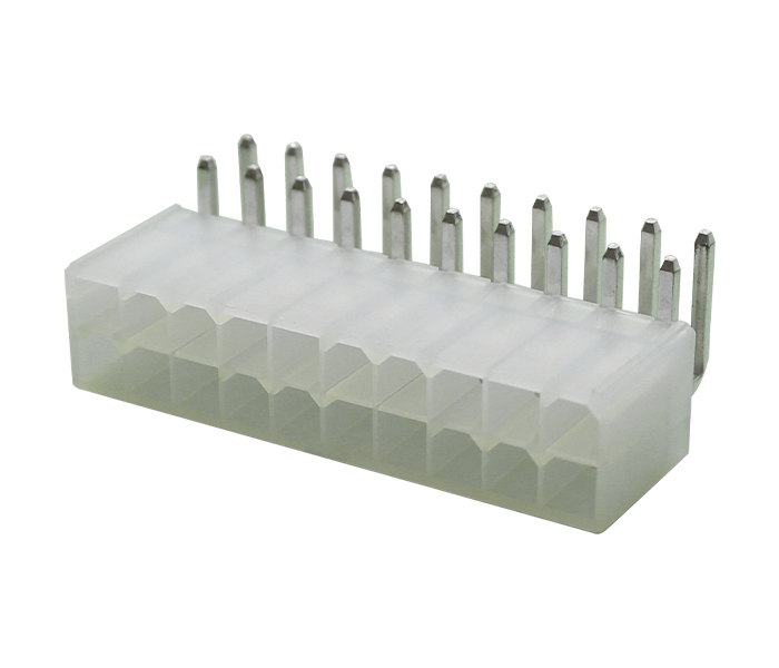 Conector Modular Miniatura - Macho - 20 Vias - 90 Graus Liso - Passo 4,20mm 
