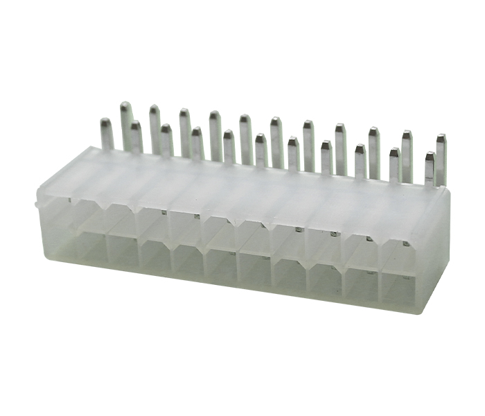 Conector Modular Miniatura - Macho - 22 Vias - 90 Graus Liso - Passo 4,20mm 