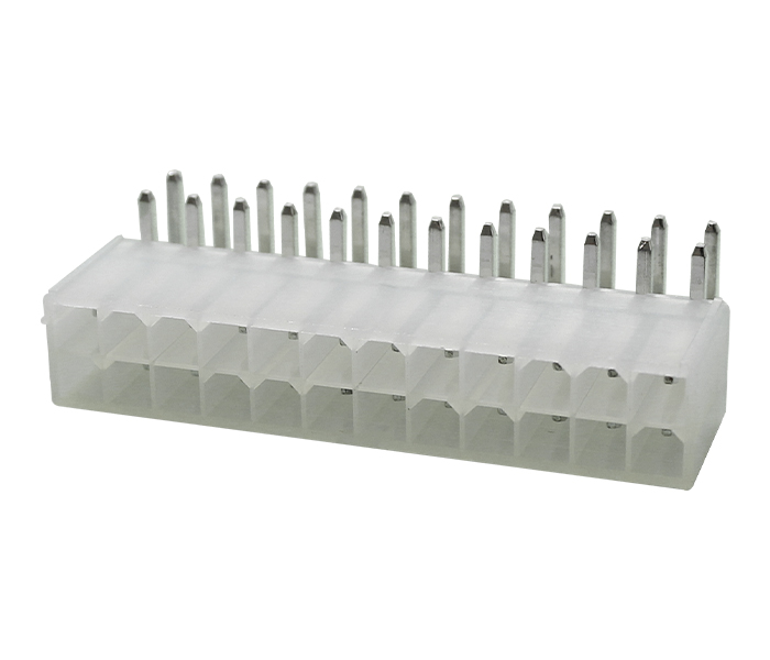 Conector Modular Miniatura - Macho - 24 Vias - 90 Graus Liso - Passo 4,20mm 
