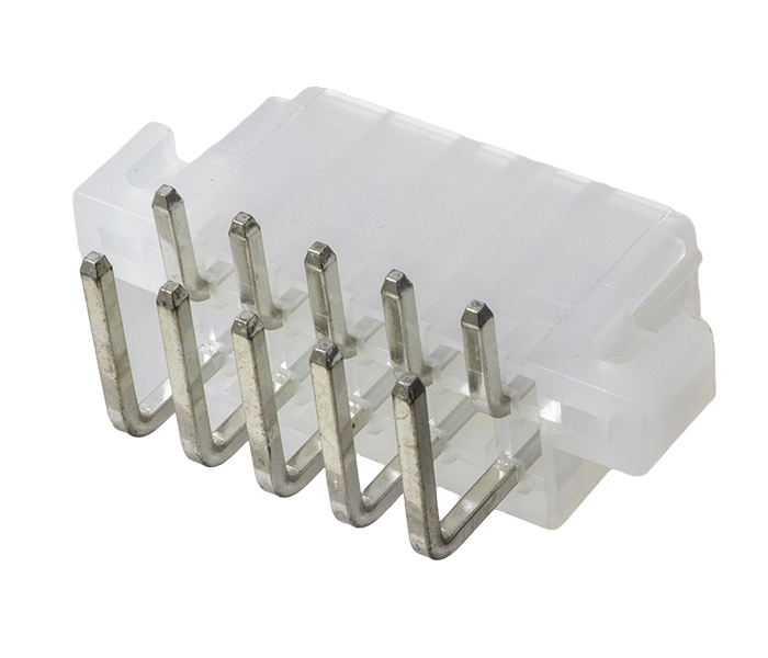 Conector Modular Miniatura - Macho - 10 Vias - 90 Graus com Orelhas de Fixação - Passo 4,20mm 