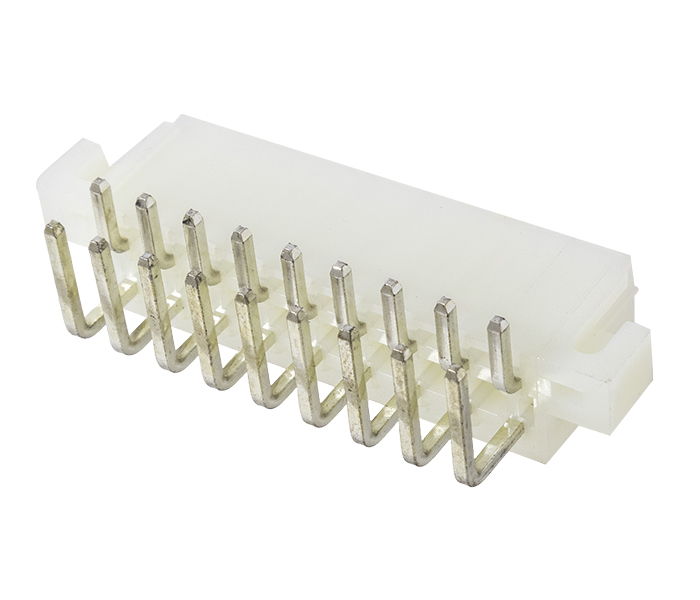 Conector Modular Miniatura - Macho - 18 Vias - 90 Graus com Orelhas de Fixação - Passo 4,20mm 