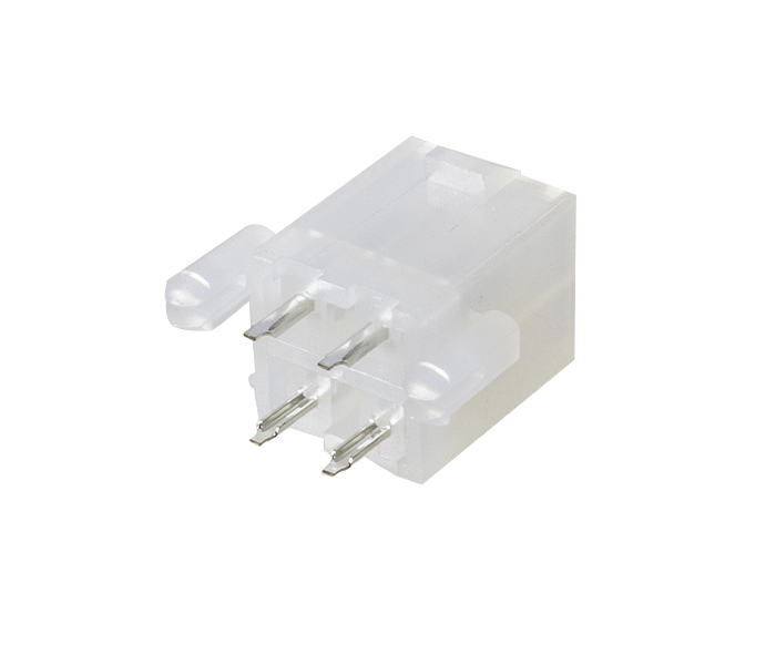 Conector Modular Miniatura - Macho - 4 Vias - 180 Graus com Travas - Passo 4,20mm 