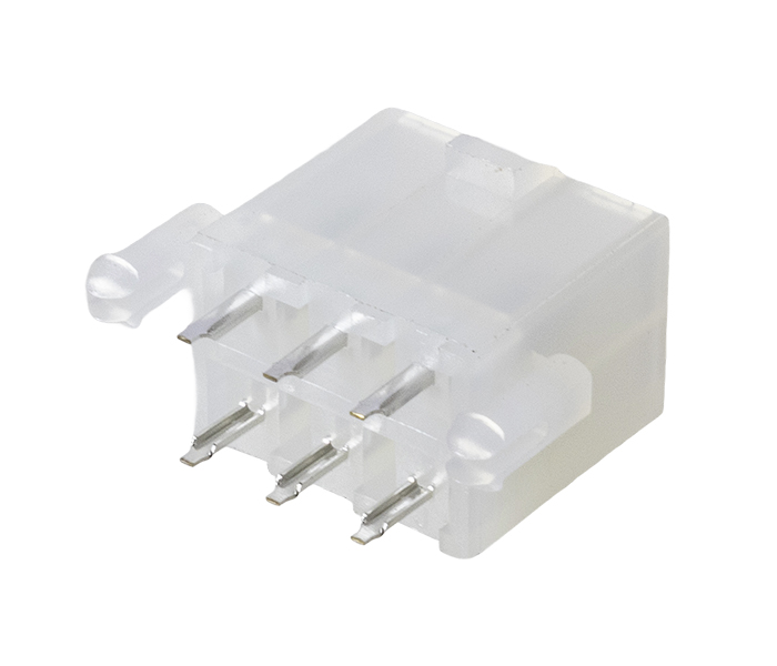 Conector Modular Miniatura - Macho - 6 Vias - 180 Graus com Travas - Passo 4,20mm 