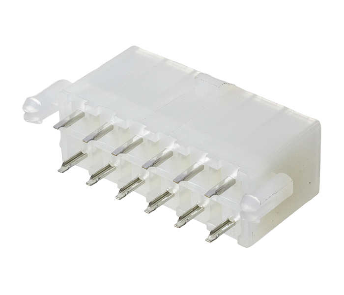 Conector Modular Miniatura - Macho - 12 Vias - 180 Graus com Travas - Passo 4,20mm 