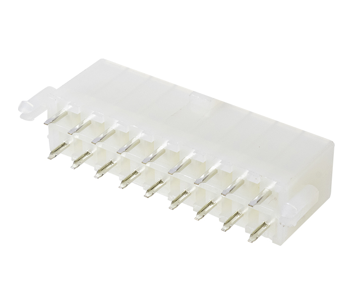 Conector Modular Miniatura - Macho - 18 Vias - 180 Graus com Travas - Passo 4,20mm 