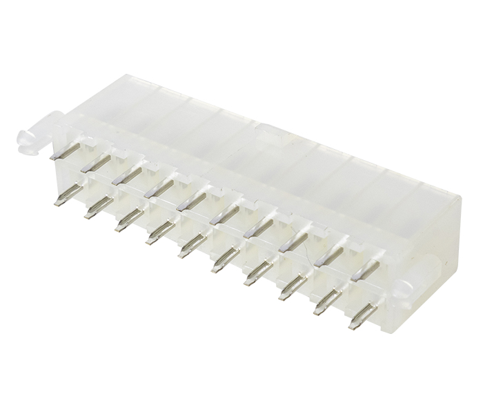 Conector Modular Miniatura - Macho - 20 Vias - 180 Graus com Travas - Passo 4,20mm 