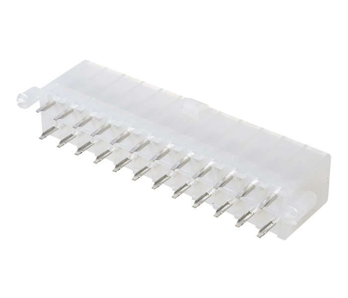 Conector Modular Miniatura - Macho - 24 Vias - 180 Graus com Travas - Passo 4,20mm 