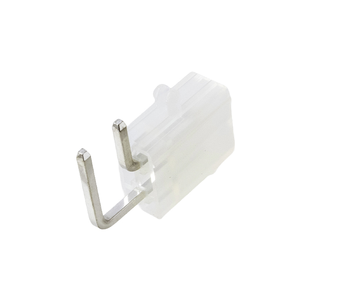 Conector Modular Miniatura - Macho - 2 Vias - 90 Graus com Travas - Passo 4,20mm 
