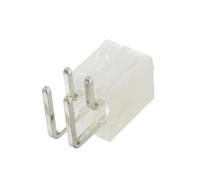 Conector Modular Miniatura - Macho - 4 Vias - 90 Graus com Travas - Passo 4,20mm 