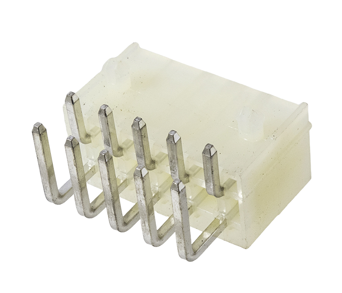 Conector Modular Miniatura - Macho - 10 Vias - 90 Graus com Travas - Passo 4,20mm 