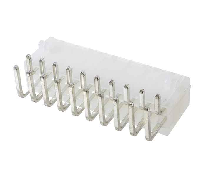 Conector Modular Miniatura - Macho - 20 Vias - 90 Graus com Travas - Passo 4,20mm 